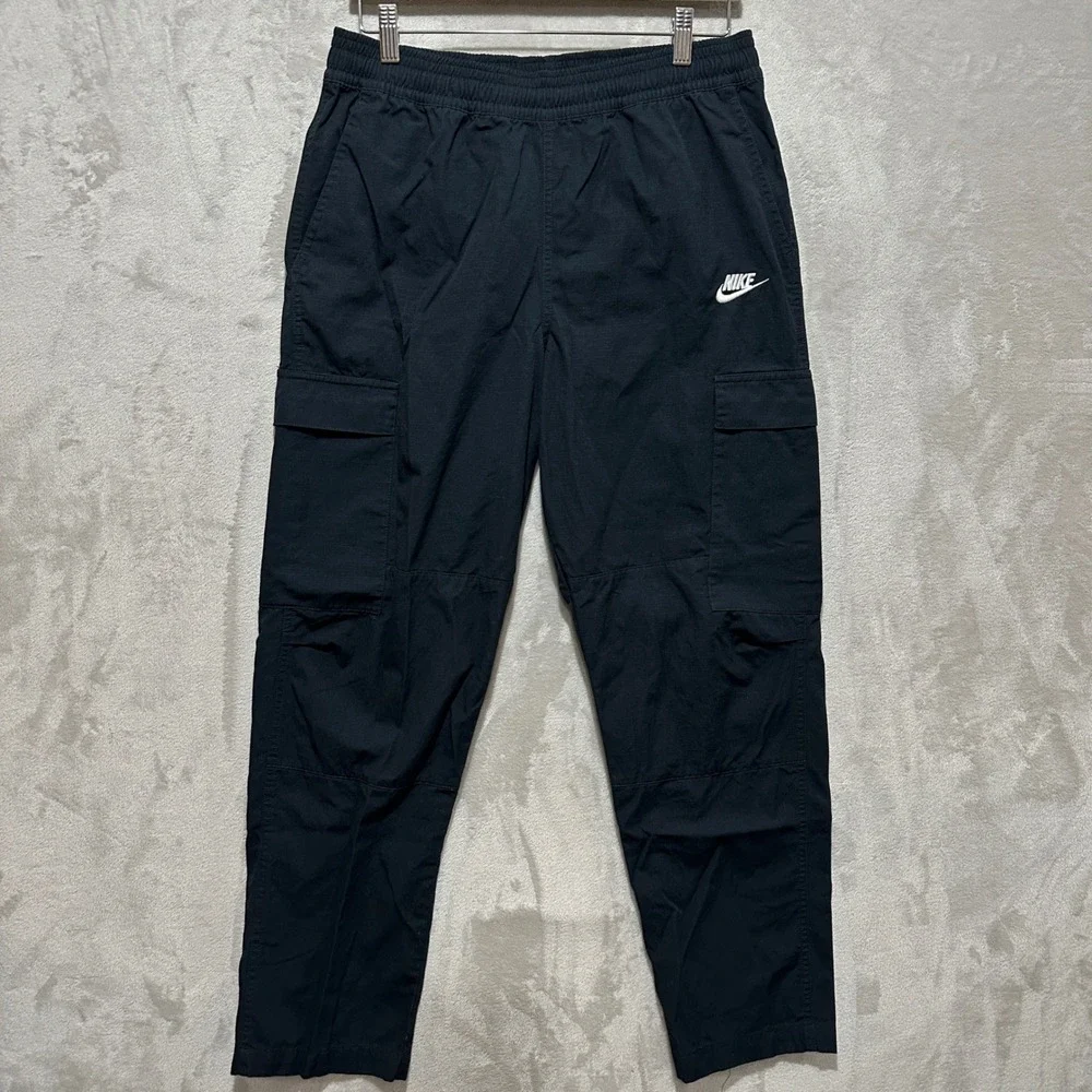 Nike Mens Sportswear Ripstop Cargo Pants Black DX0613-010 Size Small